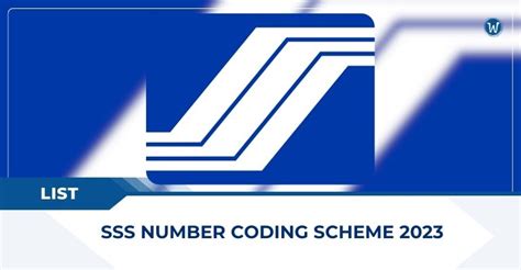 LIST: SSS Number Coding Scheme 2023 .